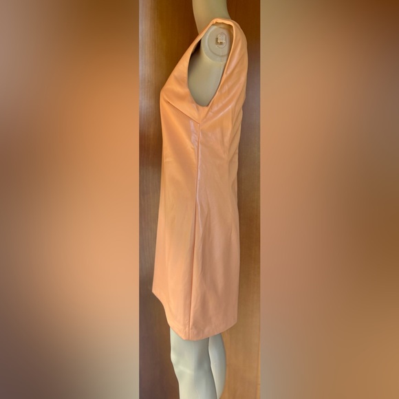 NWOT House of Harlow, Vegan Leather Papaya/Orange Dress Size Small - Picture 6 of 10